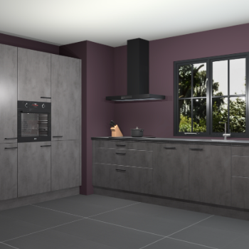 Beton antraciet keuken Marseille 39582