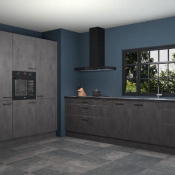 Beton antraciet keuken Marseille 39583