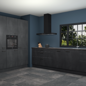 Beton zwarte keuken Marseille 39605