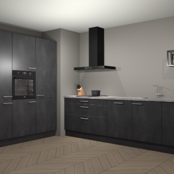 Beton zwarte keuken Marseille 39613