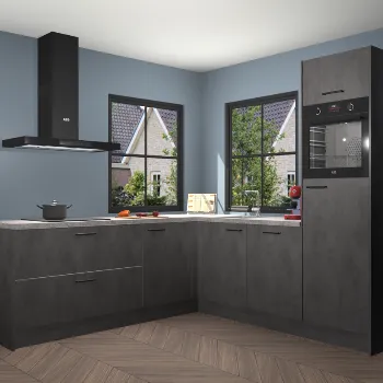 Beton antraciet keuken Hamburg 22080