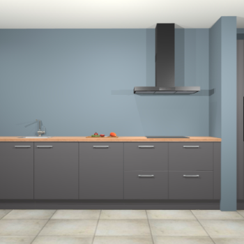 Onyxgrijze keuken Elzas 39766