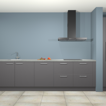 Onyxgrijze keuken Elzas 39772