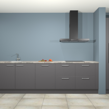 Onyxgrijze keuken Elzas 39784