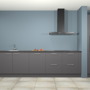 Onyxgrijze keuken Elzas 39796