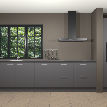 Onyxgrijze keuken Elzas 39797