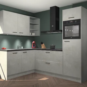 Beton opaal keuken Brugge 22150