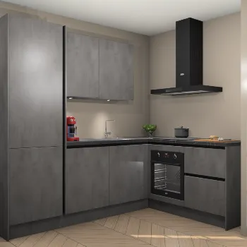 Beton antraciet greeploze keuken Lyon 21791