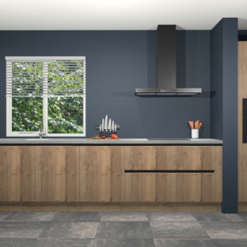 Chocolade eiken greeploze keuken Elzas 40306