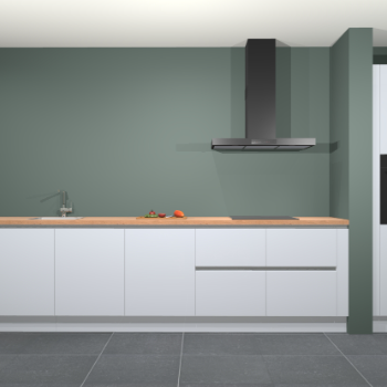 Sneeuwwitte hoogglans greeploze keuken Elzas 40360