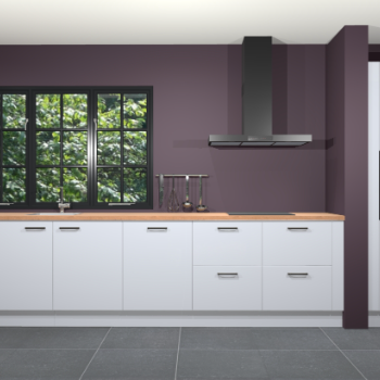 Sneeuwwitte hoogglans keuken Elzas 40364