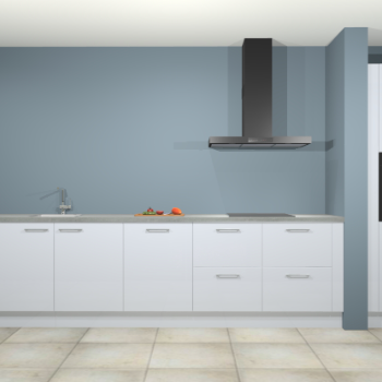 Sneeuwwitte hoogglans keuken Elzas 40367