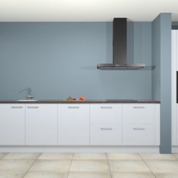 Sneeuwwitte hoogglans keuken Elzas 40373