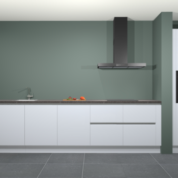 Sneeuwwitte hoogglans greeploze keuken Elzas 40375