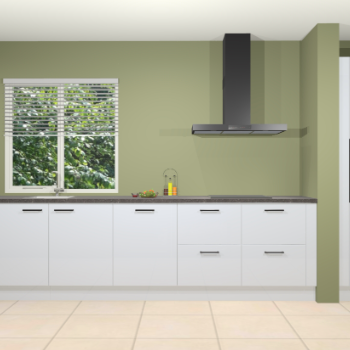 Sneeuwwitte hoogglans keuken Elzas 40376