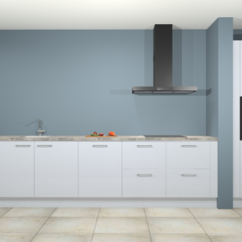 Sneeuwwitte hoogglans keuken Elzas 40379