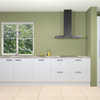 Sneeuwwitte hoogglans keuken Elzas 40382