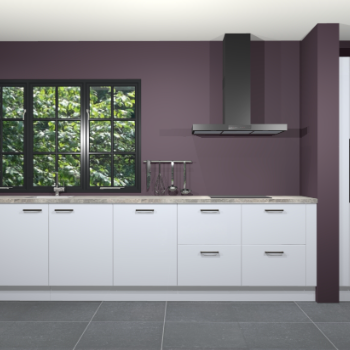 Sneeuwwitte hoogglans keuken Elzas 40383