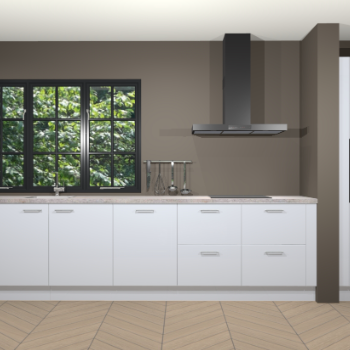 Sneeuwwitte hoogglans keuken Elzas 40386