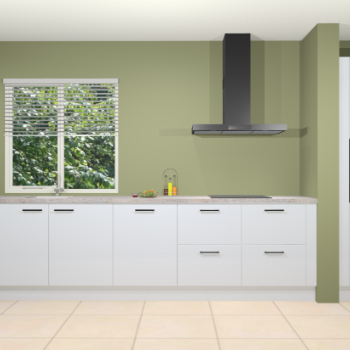 Sneeuwwitte hoogglans keuken Elzas 40388