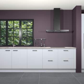 Sneeuwwitte hoogglans keuken Elzas 40389