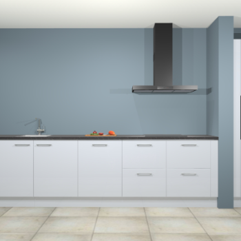 Sneeuwwitte hoogglans keuken Elzas 40391