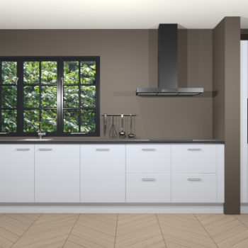 Sneeuwwitte hoogglans keuken Elzas 40392