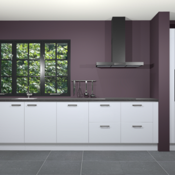 Sneeuwwitte hoogglans keuken Elzas 40395