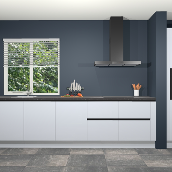 Sneeuwwitte hoogglans greeploze keuken Elzas 40396