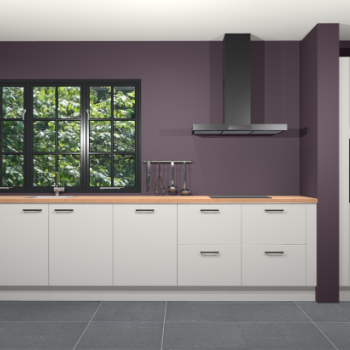 Zijdegrijze hoogglans keuken Elzas 40401