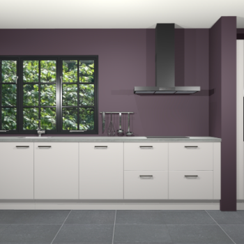 Zijdegrijze hoogglans keuken Elzas 40407