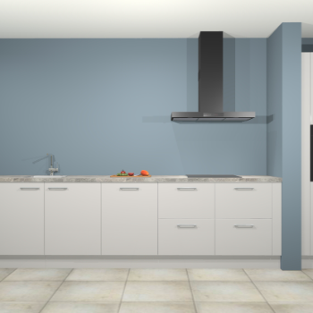 Zijdegrijze hoogglans keuken Elzas 40415