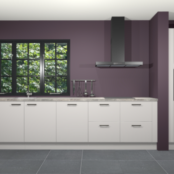 Zijdegrijze hoogglans keuken Elzas 40419