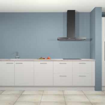 Zijdegrijze hoogglans keuken Elzas 40421