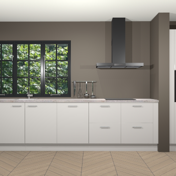 Zijdegrijze hoogglans keuken Elzas 40422