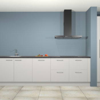 Zijdegrijze hoogglans keuken Elzas 40427