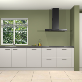 Zijdegrijze hoogglans keuken Elzas 40430