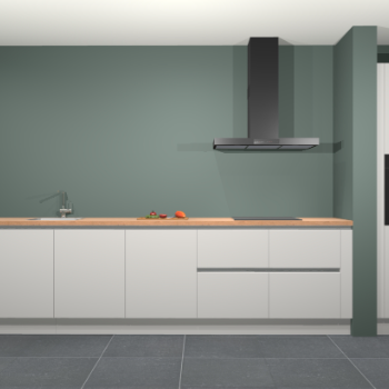 Zijdegrijze greeploze keuken Elzas 40521