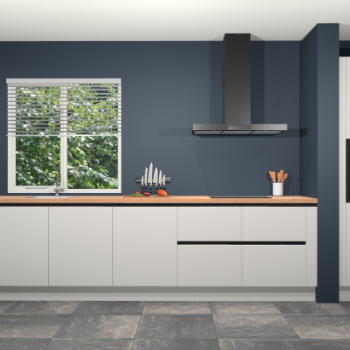 Zijdegrijze greeploze keuken Elzas 40524