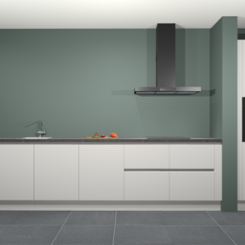 Zijdegrijze greeploze keuken Elzas 40533