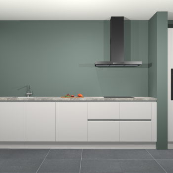 Zijdegrijze greeploze keuken Elzas 40539