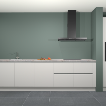 Zijdegrijze greeploze keuken Elzas 40545