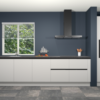 Zijdegrijze greeploze keuken Elzas 40554