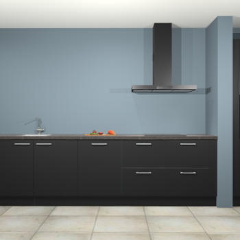 Zwarte keuken Elzas 40608