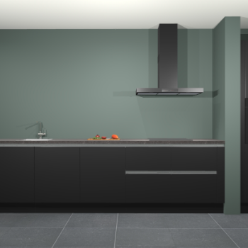 Zwarte greeploze keuken Elzas 40610