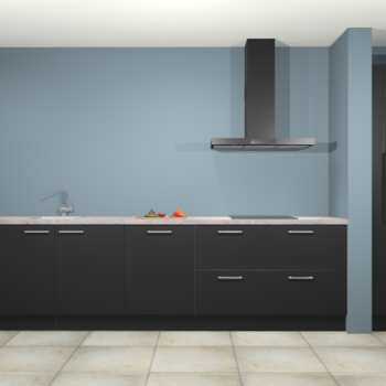 Zwarte keuken Elzas 40620