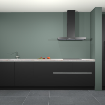 Zwarte greeploze keuken Elzas 40622