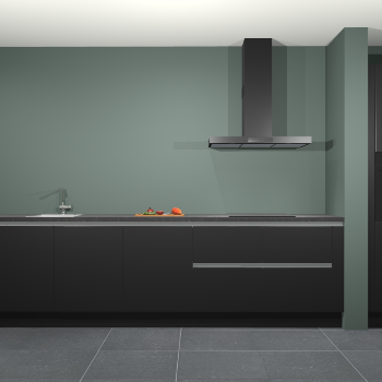 Zwarte greeploze keuken Elzas 40629