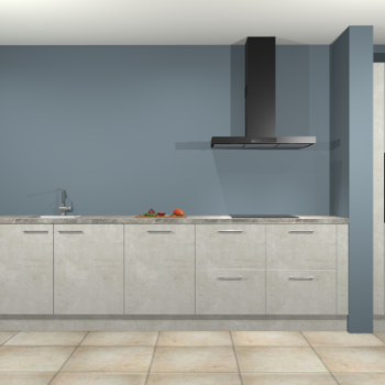 Beton opaal keuken Elzas 40653