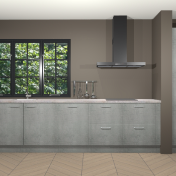 Beton parelgrijs keuken Elzas 40702